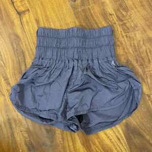 Free People Women's High-Waisted Navy/Purple Shorts